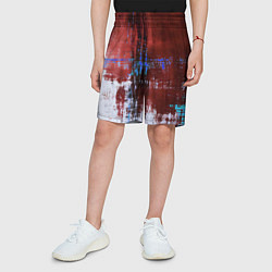 Шорты детские Ржавчина красно-белая, цвет: 3D-принт — фото 2