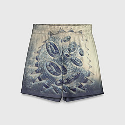 Шорты детские Синяя кровь, цвет: 3D-принт