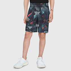 Шорты детские Абстрактный взрыв и осколки, цвет: 3D-принт — фото 2