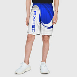 Шорты детские Exeed - синий и белый, цвет: 3D-принт — фото 2