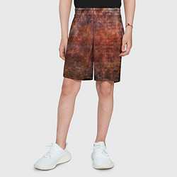 Шорты детские Абстракция - rusty wall, цвет: 3D-принт — фото 2