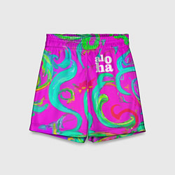 Шорты детские Abstract floral pattern - aloha, цвет: 3D-принт