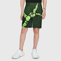 Шорты детские Объемный разлом плиты, цвет: 3D-принт — фото 2