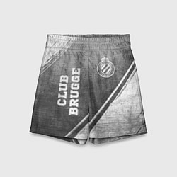 Шорты детские Club Brugge - grey gradient вертикально, цвет: 3D-принт
