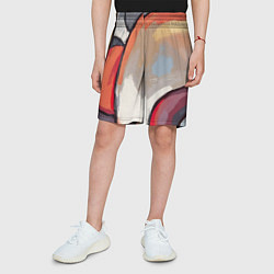 Шорты детские Абстракция с кругами, цвет: 3D-принт — фото 2