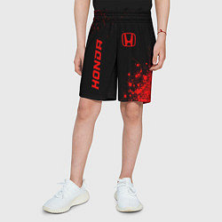 Шорты детские Honda - red gradient вертикально, цвет: 3D-принт — фото 2
