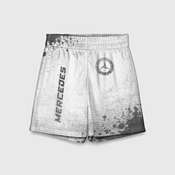 Шорты детские Mercedes - white gradient вертикально, цвет: 3D-принт