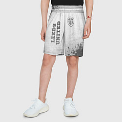 Шорты детские Leeds United - white gradient вертикально, цвет: 3D-принт — фото 2
