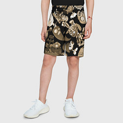 Шорты детские Растения против зомби в бежевом цвете, цвет: 3D-принт — фото 2