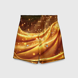 Шорты детские Золотая ткань с блестками, цвет: 3D-принт