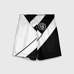 Шорты детские Манчестер Юнайтед геометрия, цвет: 3D-принт