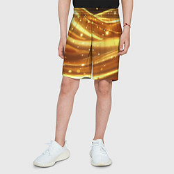 Шорты детские Золотая ткань с блестками, цвет: 3D-принт — фото 2