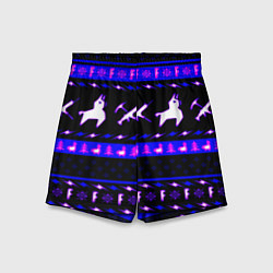 Детские шорты Fortnite neon pattern