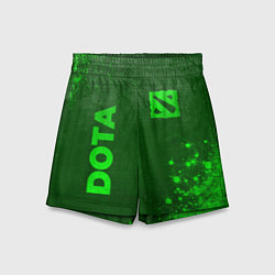 Шорты детские Dota - green gradient вертикально, цвет: 3D-принт