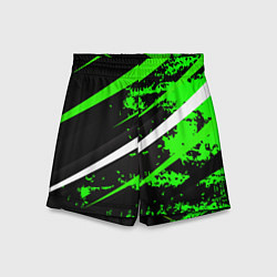Детские шорты Color black and green