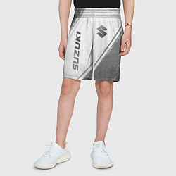 Шорты детские Suzuki - white gradient вертикально, цвет: 3D-принт — фото 2