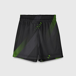 Шорты детские Color black green, цвет: 3D-принт