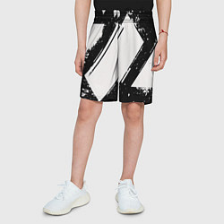 Шорты детские Color black white, цвет: 3D-принт — фото 2