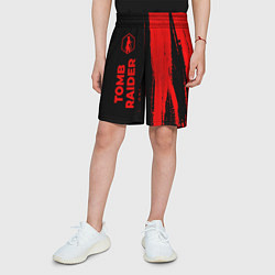 Шорты детские Tomb Raider - red gradient по-вертикали, цвет: 3D-принт — фото 2