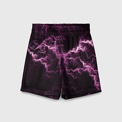 Шорты детские Lightning pink glow, цвет: 3D-принт