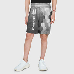 Шорты детские Fortnite - grey gradient по-вертикали, цвет: 3D-принт — фото 2