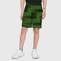 Шорты детские The color is green brick, цвет: 3D-принт — фото 2