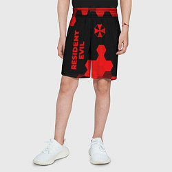 Шорты детские Resident Evil - red gradient вертикально, цвет: 3D-принт — фото 2