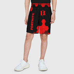Шорты детские Fortnite - red gradient вертикально, цвет: 3D-принт — фото 2