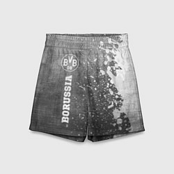 Шорты детские Borussia - grey gradient по-вертикали, цвет: 3D-принт