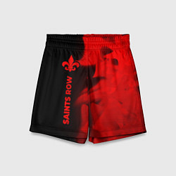 Детские шорты Saints Row - red gradient по-вертикали