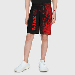 Шорты детские Ajax - red gradient по-вертикали, цвет: 3D-принт — фото 2