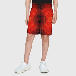 Шорты детские Красно-черная кожа дракона, цвет: 3D-принт — фото 2