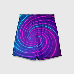 Шорты детские Сине-фиолетовая спираль, цвет: 3D-принт