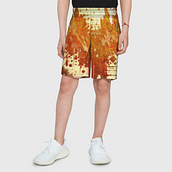 Шорты детские Абстракция - sunspot, цвет: 3D-принт — фото 2