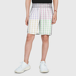 Шорты детские Color white multicolored stripes, цвет: 3D-принт — фото 2