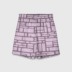 Шорты детские Кирпичная кладка, цвет: 3D-принт