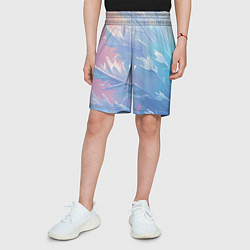 Шорты детские Ледяной куст, цвет: 3D-принт — фото 2