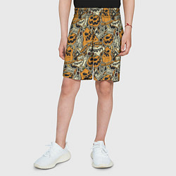 Шорты детские Хэллоуин тыквы, цвет: 3D-принт — фото 2
