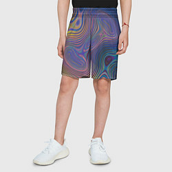 Шорты детские Абстрактная рябь, цвет: 3D-принт — фото 2