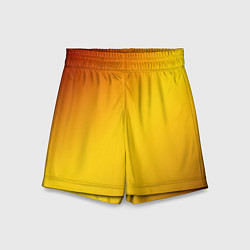 Шорты детские Color yellow red gradient, цвет: 3D-принт