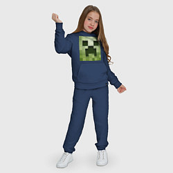 Костюм хлопковый детский Мinecraft creeper, цвет: тёмно-синий — фото 2