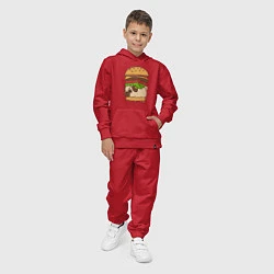 Костюм хлопковый детский Мопс-бургер, цвет: красный — фото 2