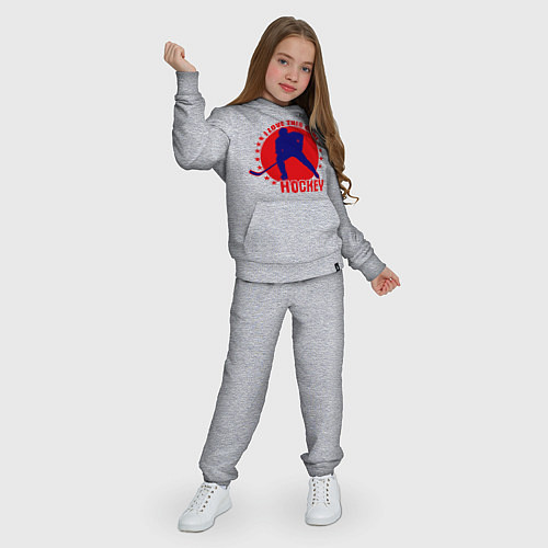 Детский костюм I love this Hockey / Меланж – фото 3
