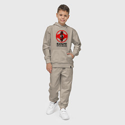 Костюм хлопковый детский Karate Kyokushin, цвет: миндальный — фото 2
