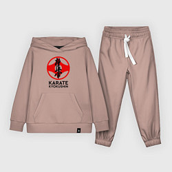 Костюм хлопковый детский Karate Kyokushin, цвет: пыльно-розовый