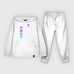 Костюм хлопковый детский CS GO NEON, цвет: белый