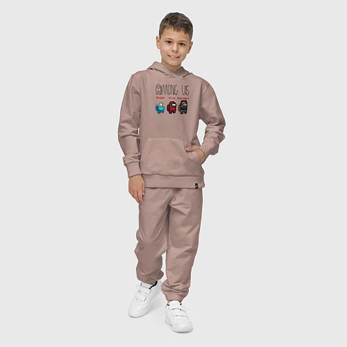 Детский костюм Among Us - Noob Pro Hacker Z / Пыльно-розовый – фото 4