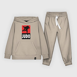 Костюм хлопковый детский Judo, цвет: миндальный