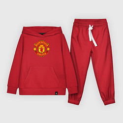 Костюм хлопковый детский Манчестер Юнайтед Роналду 2021, цвет: красный