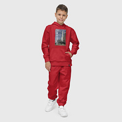 Костюм хлопковый детский Space X, космодром, цвет: красный — фото 2